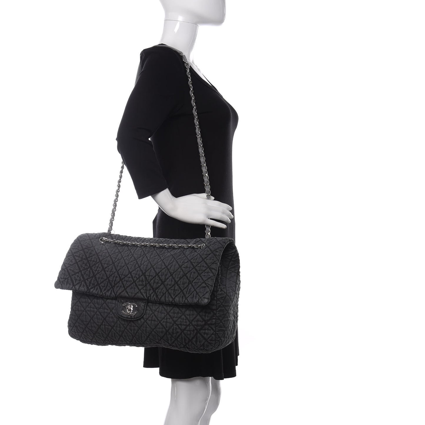 Denim Quilted Denimpression XXL Flap Grey Black