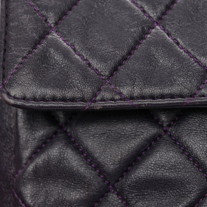 Chanel Lambskin Quilted Medium Kelly Flap Purple 22 of 23