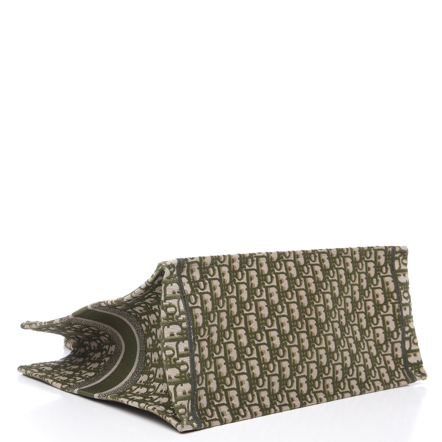 Oblique Book Tote Green Multicolor