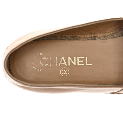 Chanel Lambskin CC Espadrilles 38 Beige Black 8 of 14