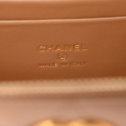 Chanel Lambskin Quilted Small Pillow Crush Vanity Case With Chain Beige 6 of 13