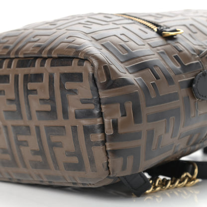 Fendi Vitello Bi-Color FF 1974 Embossed Mini Backpack Maya Black 9 of 14