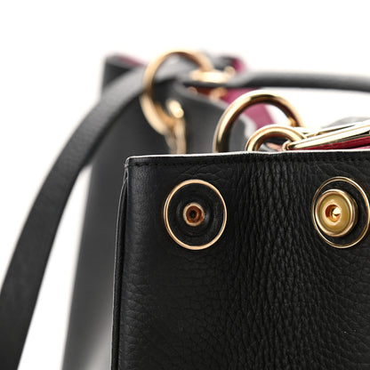 Christian Dior Bullcalf Small Diorissimo Tote Black Rose Indien 12 of 12