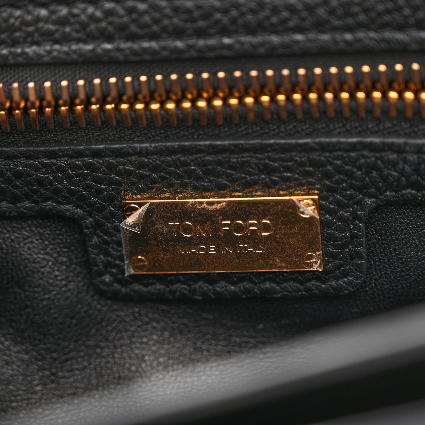 Grained Calfskin Crossbody Bag Black