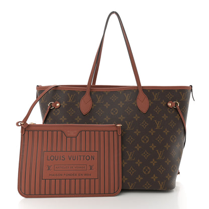 Louis Vuitton Monogram Calfskin Neo Neverfull Inside Out MM Tan 4 of 17