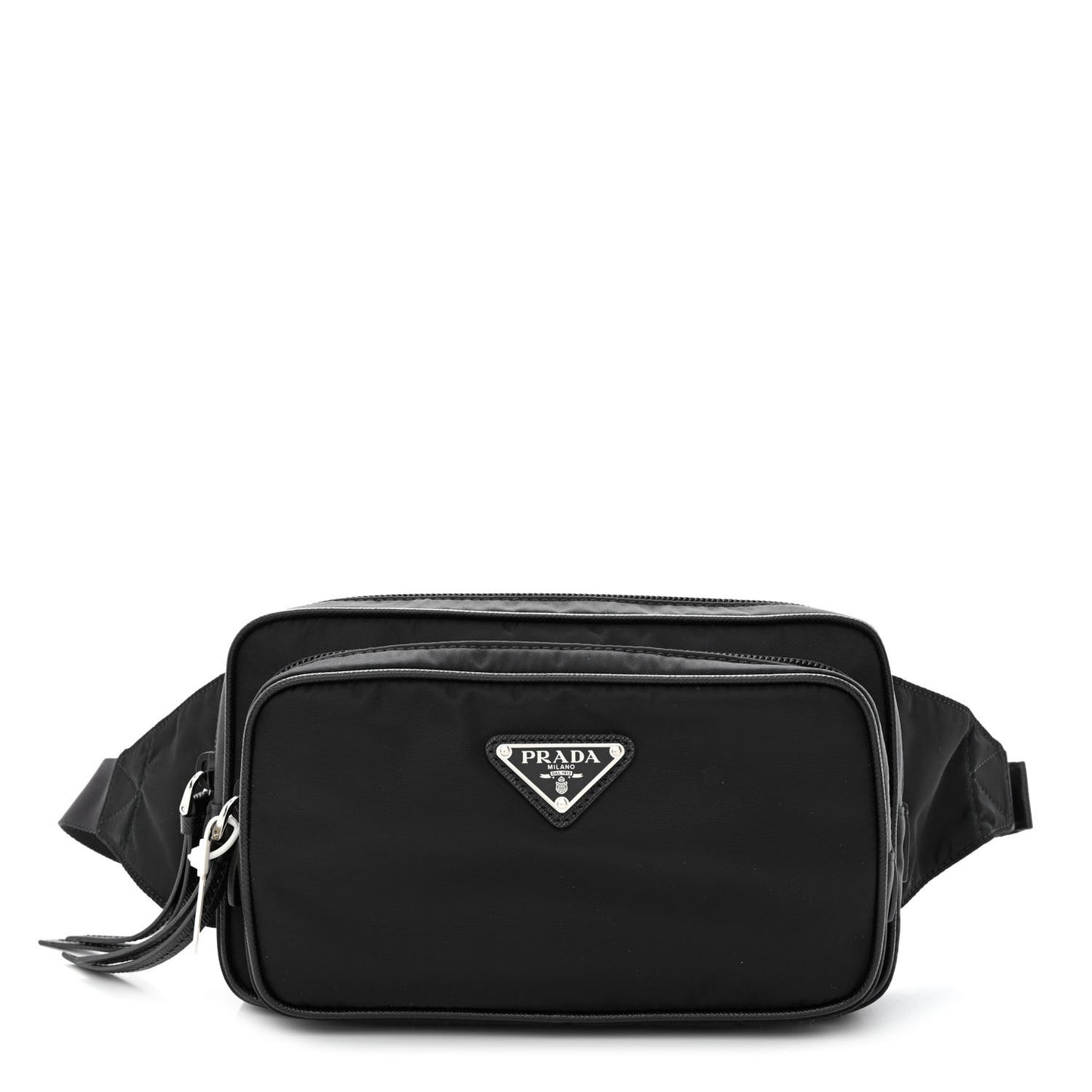Re-Nylon Saffiano Belt Bag L Black
