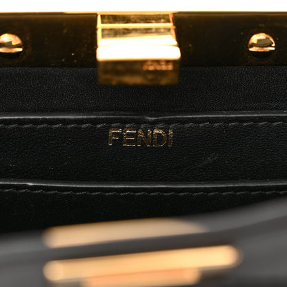 Fendi Shiny Nappa Petite Peekaboo I SEE U Satchel Black 7 of 16