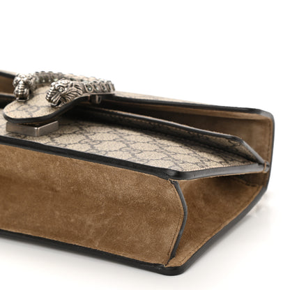 Gucci GG Supreme Monogram Suede Crystal Small Dionysus Shoulder Bag Beige Ebony Taupe 10 of 10