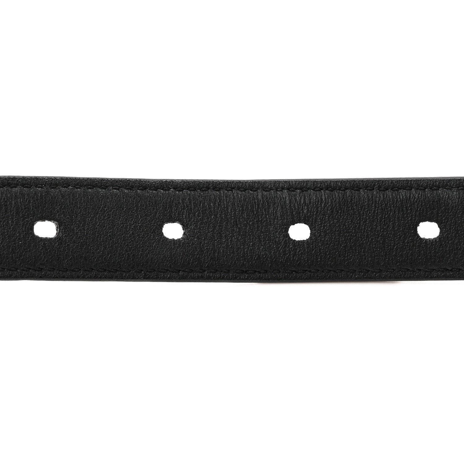 Saint Laurent Grained Calfskin Monogram Cassandre Extra Thin Square Buckle Belt 80 32 Black 3 of 6