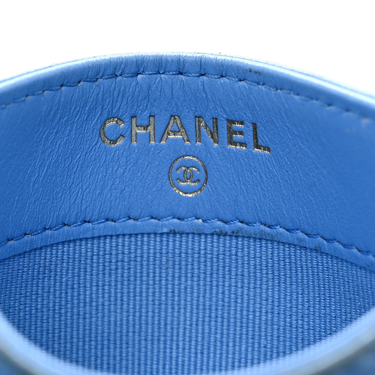 Chanel Lambskin Quilted Chanel 19 Card Holder Light Blue 6 of 10