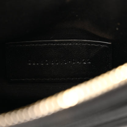 Saint Laurent Grain De Poudre Chevron Monogram Large Bill Pouch Black 7 of 12