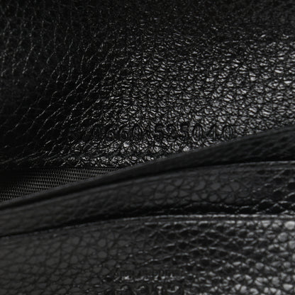 Gucci Grainy Calfskin Zumi Chain Card Case Wallet Black 7 of 7