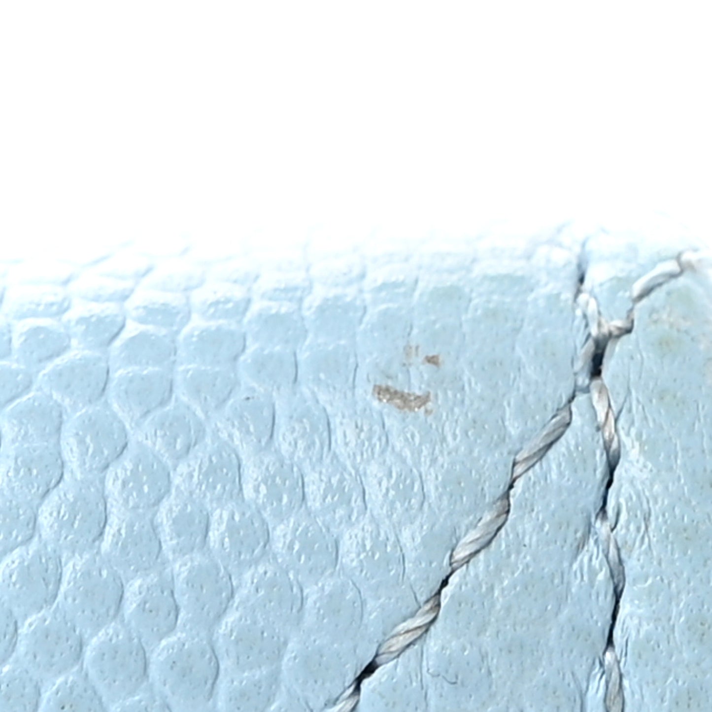 Caviar Quilted Flap Card Holder Wallet Light Blue