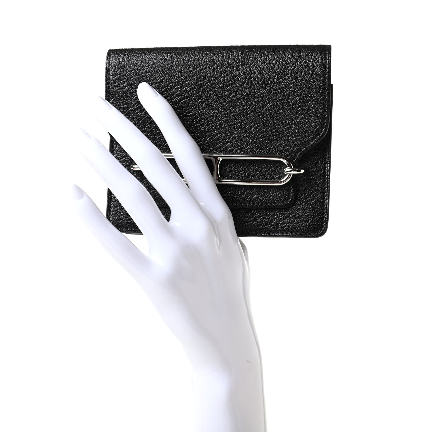 Hermes Chevre Mysore Roulis Slim Wallet Black 2 of 8