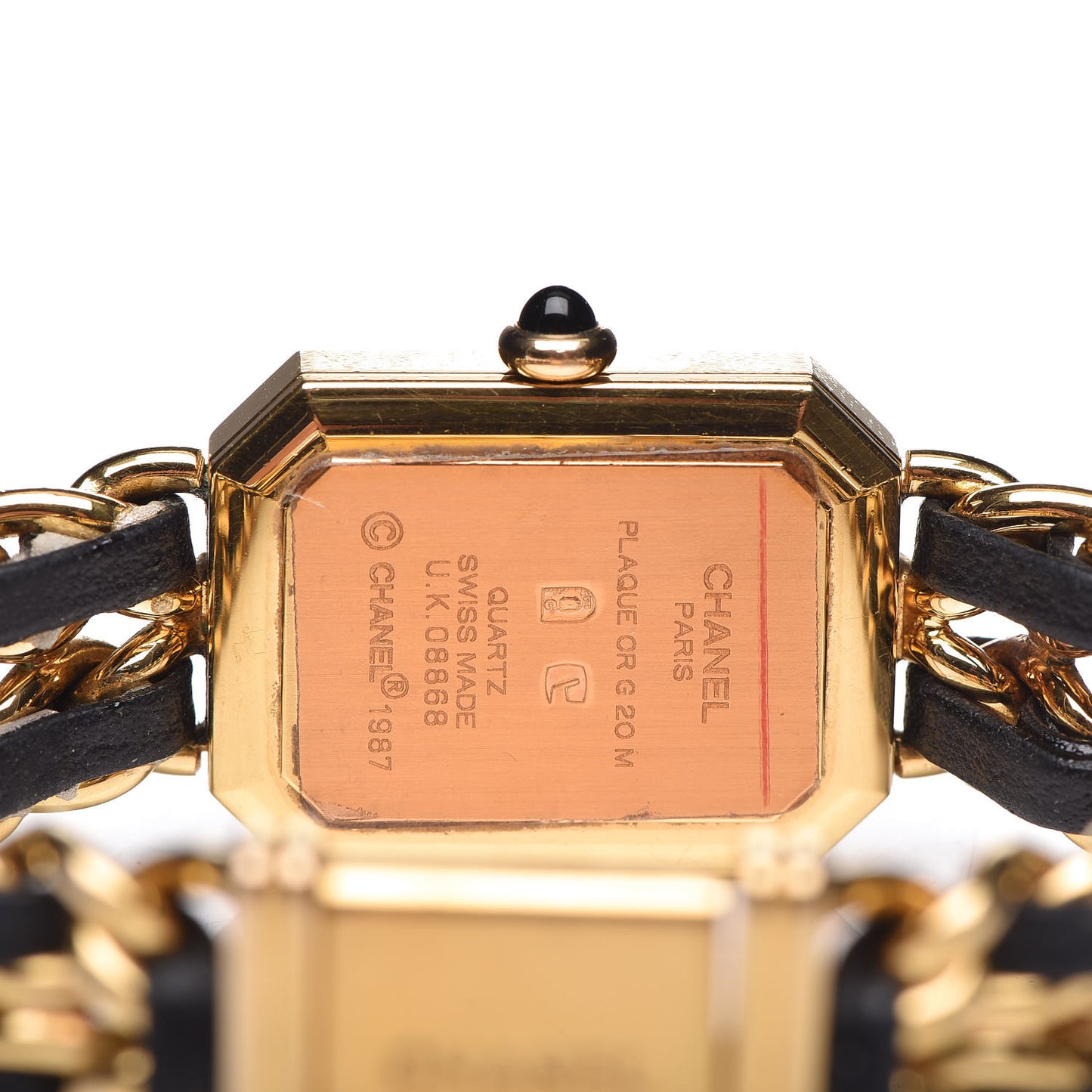Stainless Steel Lambskin 20mm Chain Premiere Quartz Watch Gold M