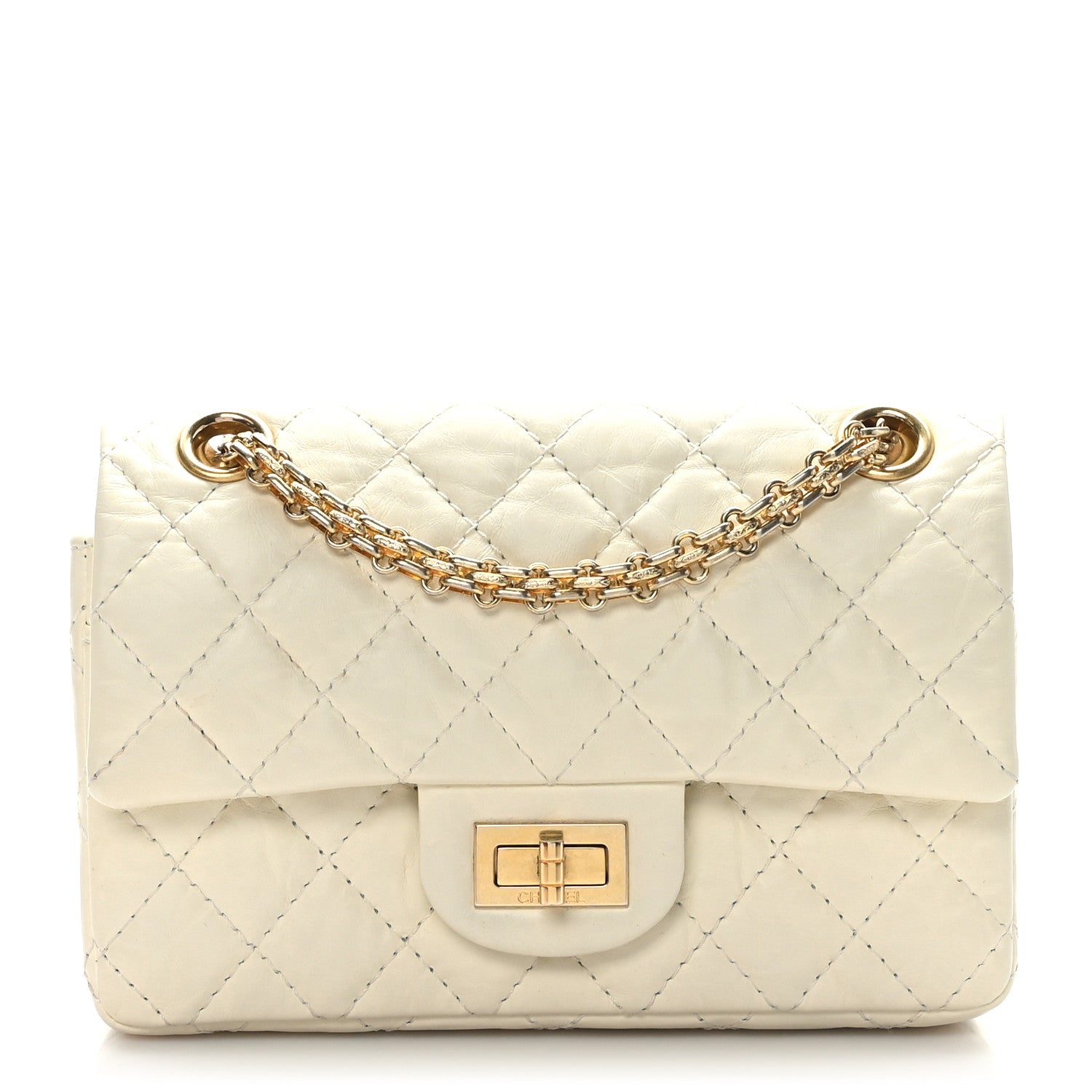 Chanel Aged Calfskin Quilted 2.55 Reissue 224 Flap White 1 of 10