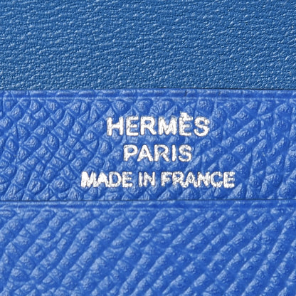 Hermes Epsom Bearn Card Holder Wallet Bleu Zellige 8 of 10