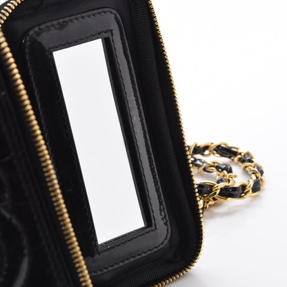 Chanel Patent CC Vanity Cosmetic Case Black 9 of 13