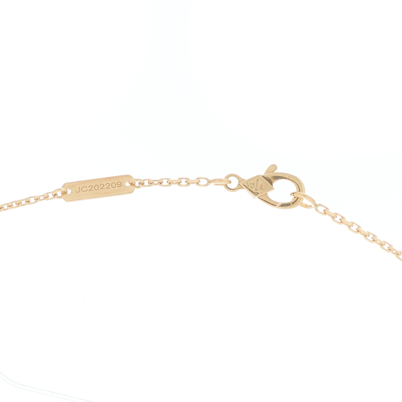 18K Yellow Gold Tiger Eye Vintage Alhambra Pendant Necklace
