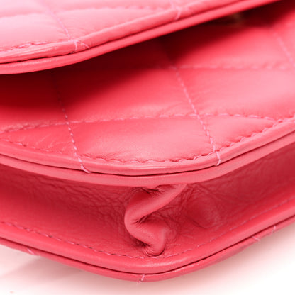 Chanel Calfskin Quilted Maxi Pearls Clutch With Chain Pink 9 of 11