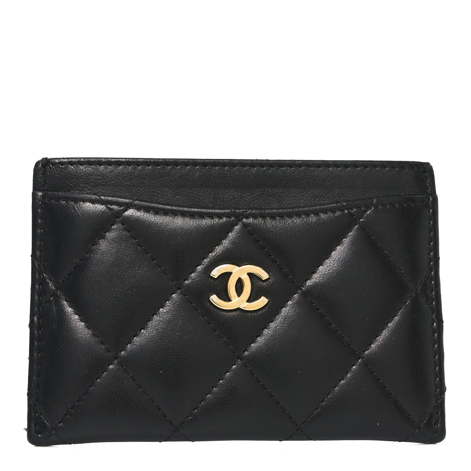 Chanel Lambskin Quilted Card Holder Black 1 of 9