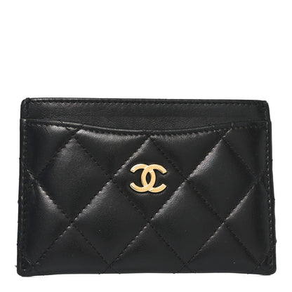 Chanel Lambskin Quilted Card Holder Black 1 of 9