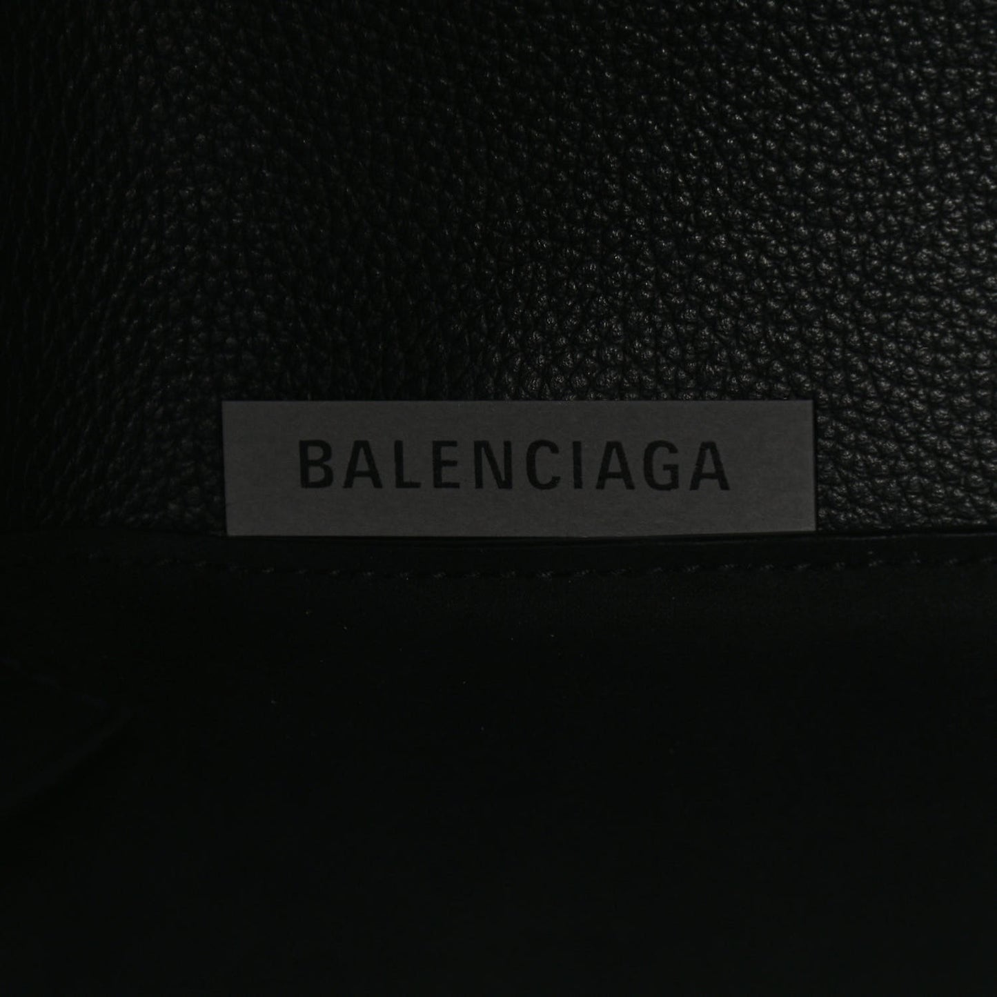 Calfskin Logo Embossed Small Tool 2.0 North-South Tote Black