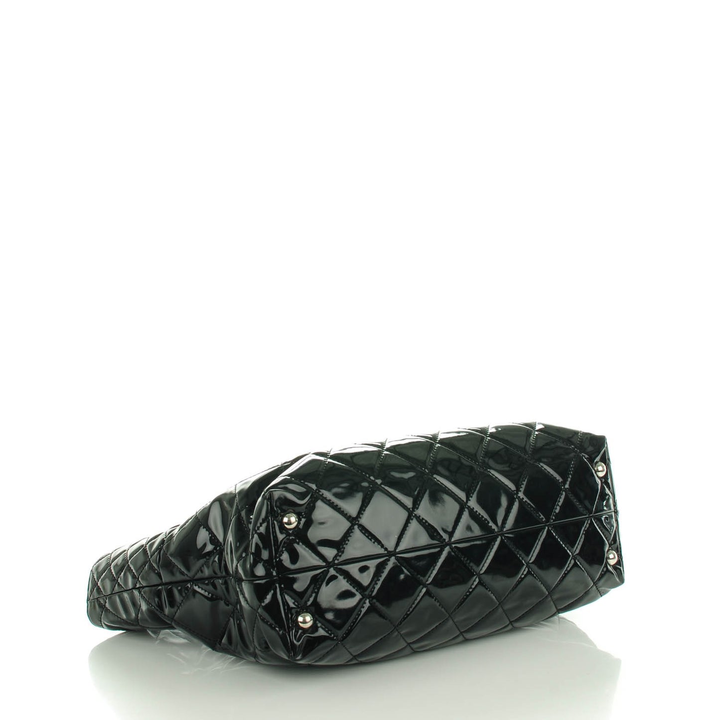 Vinyl Quilted In The Business Large Tote Black