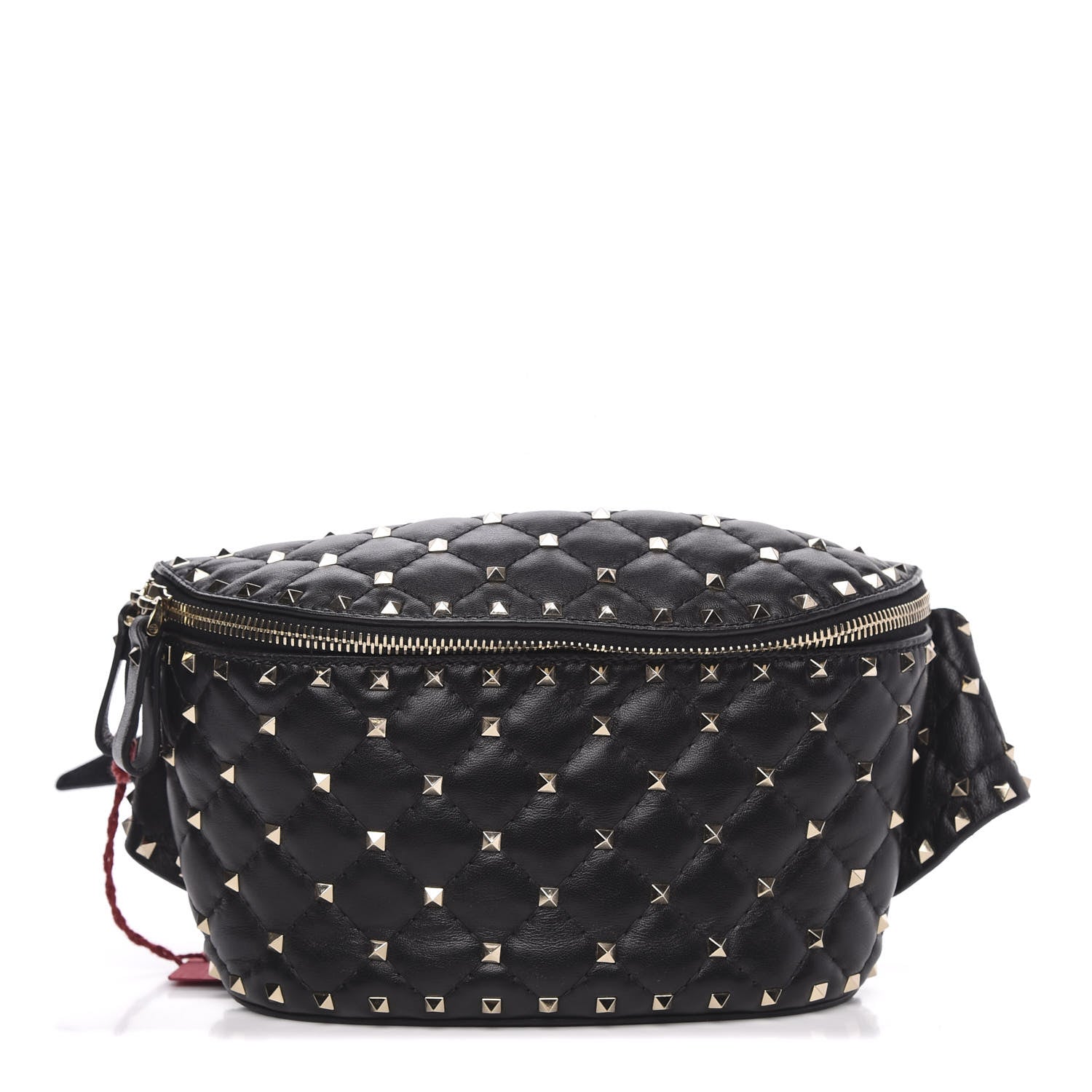 Valentino Garavani Lambskin Rockstud Spike Belt Bag 75 Black 1 of 10