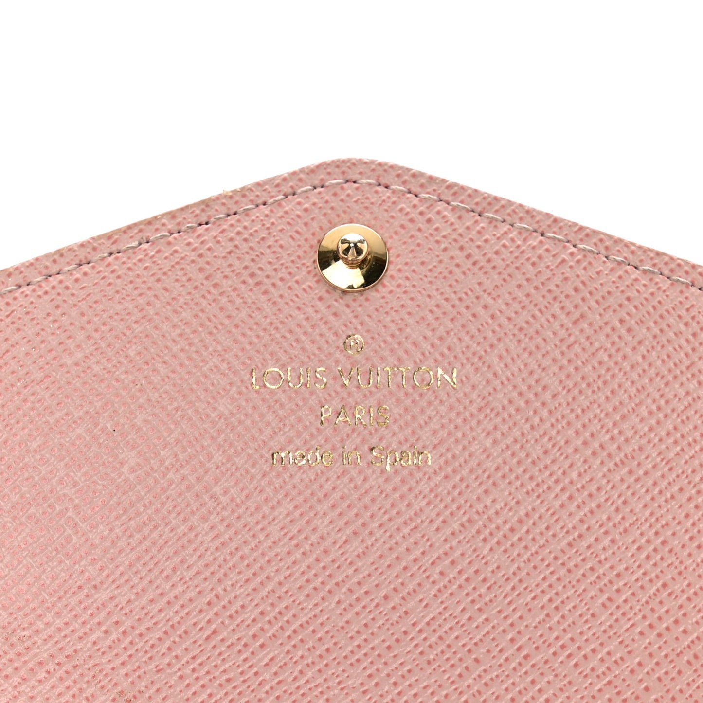 Damier Ebene Studded Sarah Wallet NM Rose Ballerine