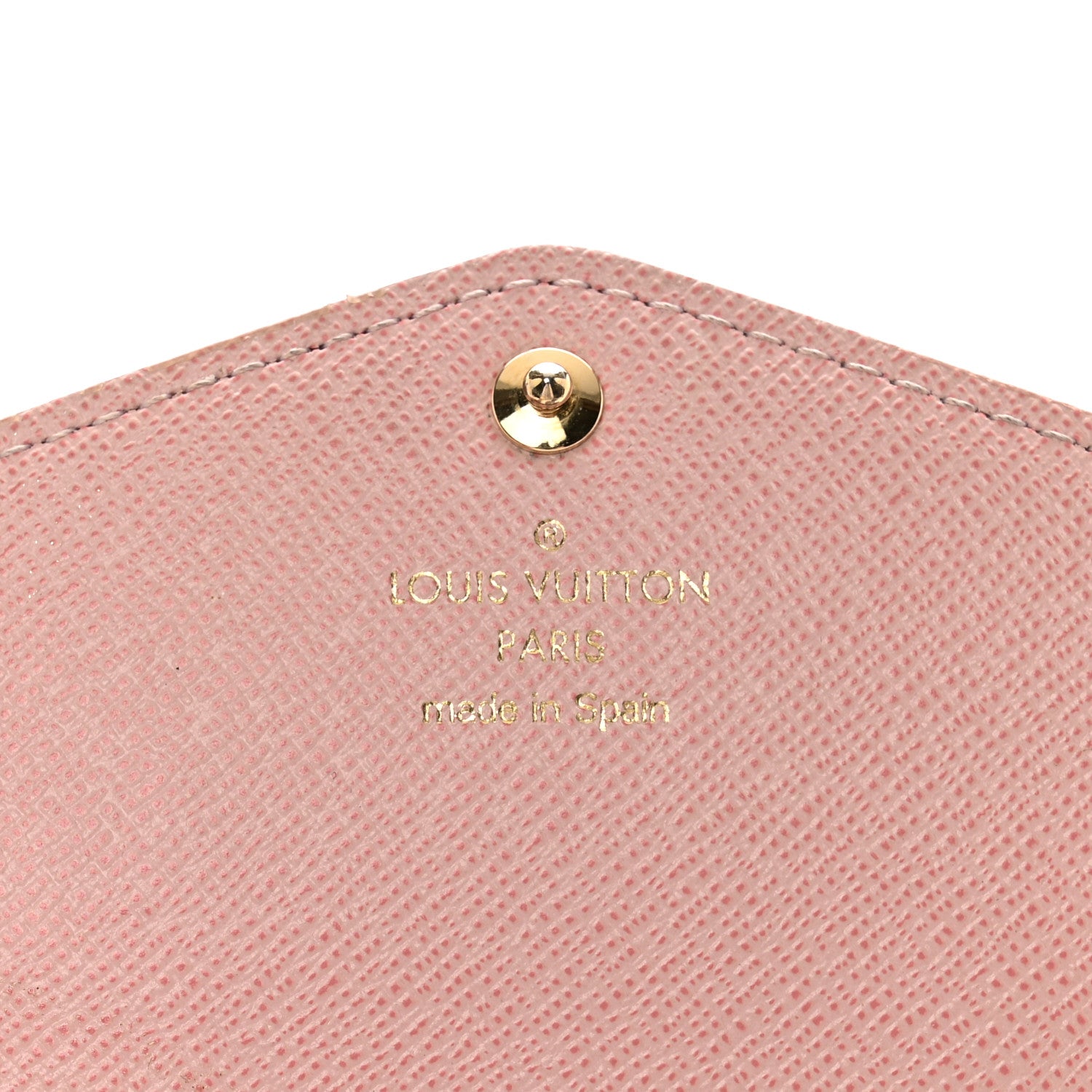 Louis Vuitton Damier Ebene Studded Sarah Wallet NM Rose Ballerine 11 of 24