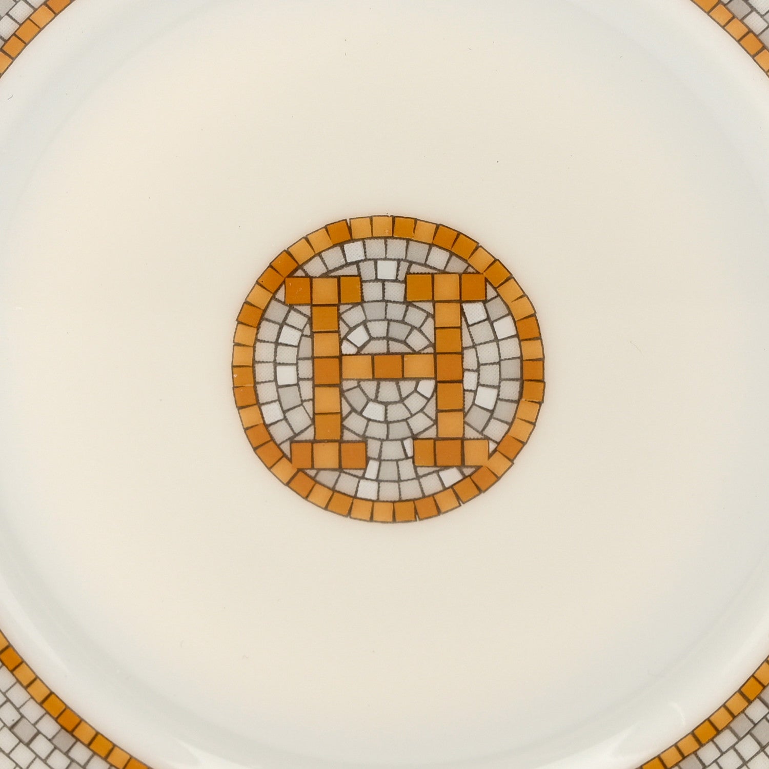 Hermes Porcelain Mosaique Au 24 Gold Tea Cup And Saucer Set Of 2 6 of 11