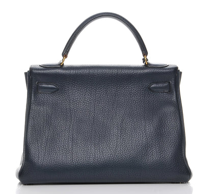 Hermes Fjord Kelly Retourne 32 Bleu Marine 4 of 29