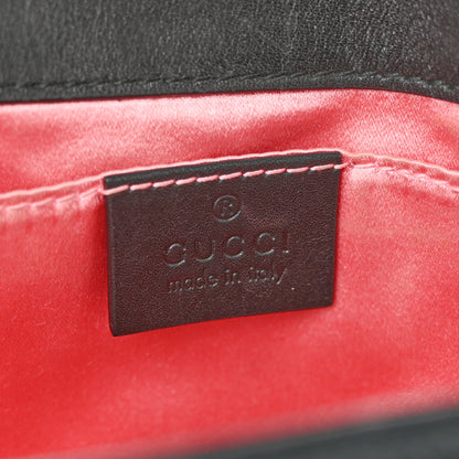 Gucci Velvet Matelasse Mini GG Marmont Shoulder Bag Black 6 of 14