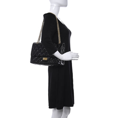 Chanel Distressed Patent Quilted 2.55 Reissue 227 Flap Black 2 of 10