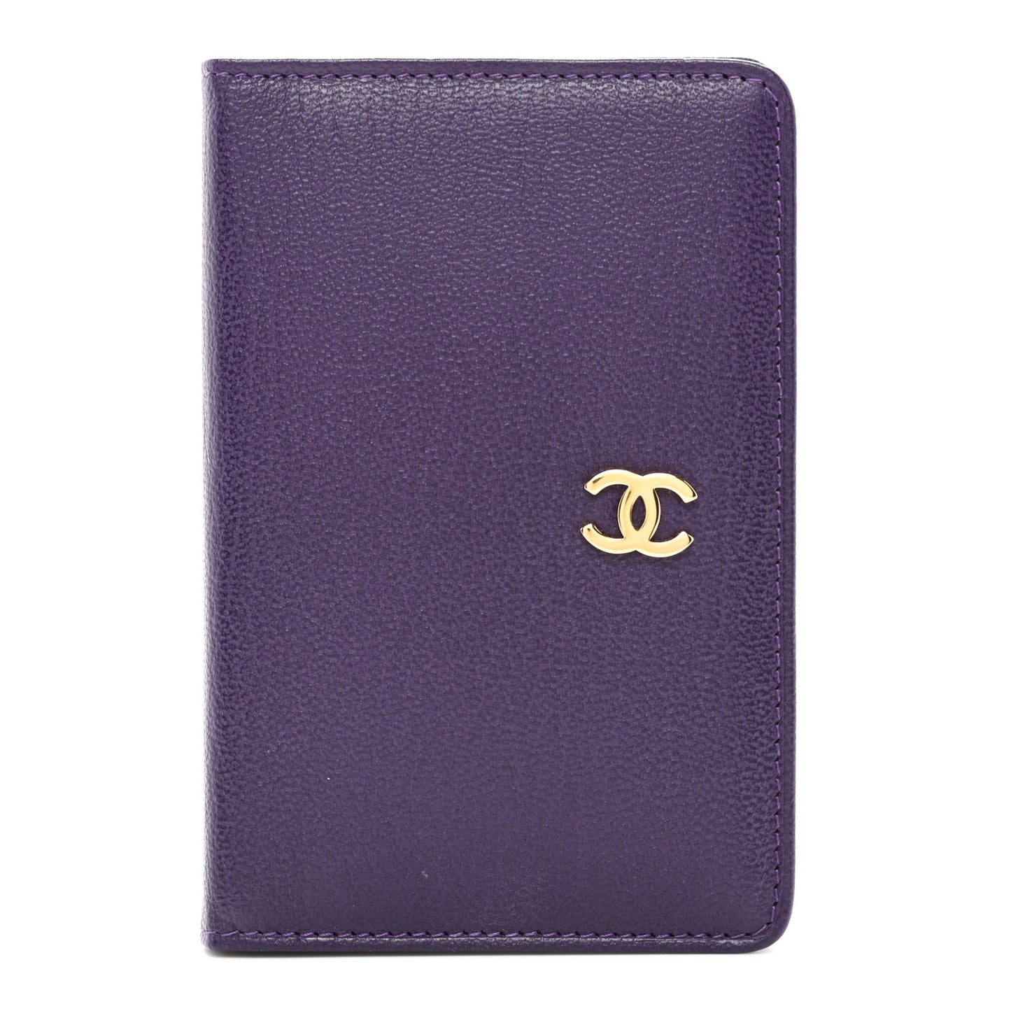 Goatskin Card Holder Wallet Purple