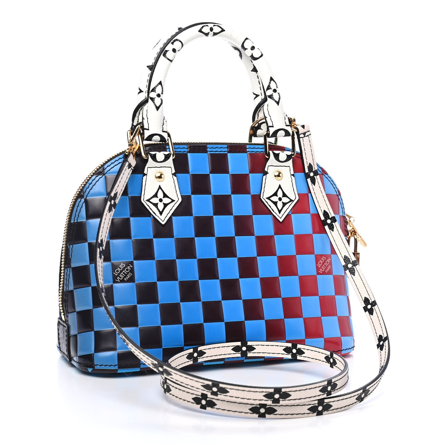 Louis Vuitton Epi Damier Race Alma BB Blue Vert 3 of 8