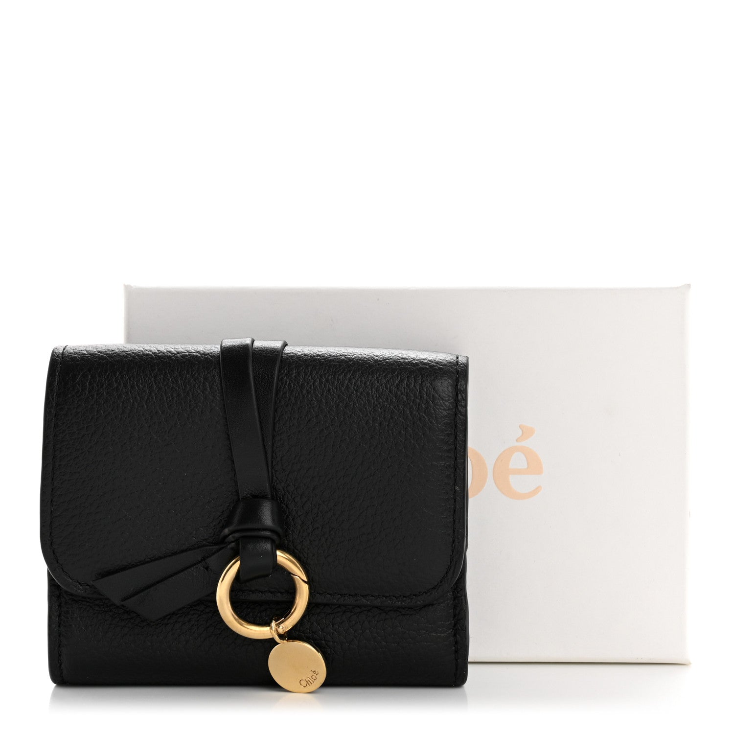 Chloe Calfskin Alphabet Tri-Fold Black 10 of 10