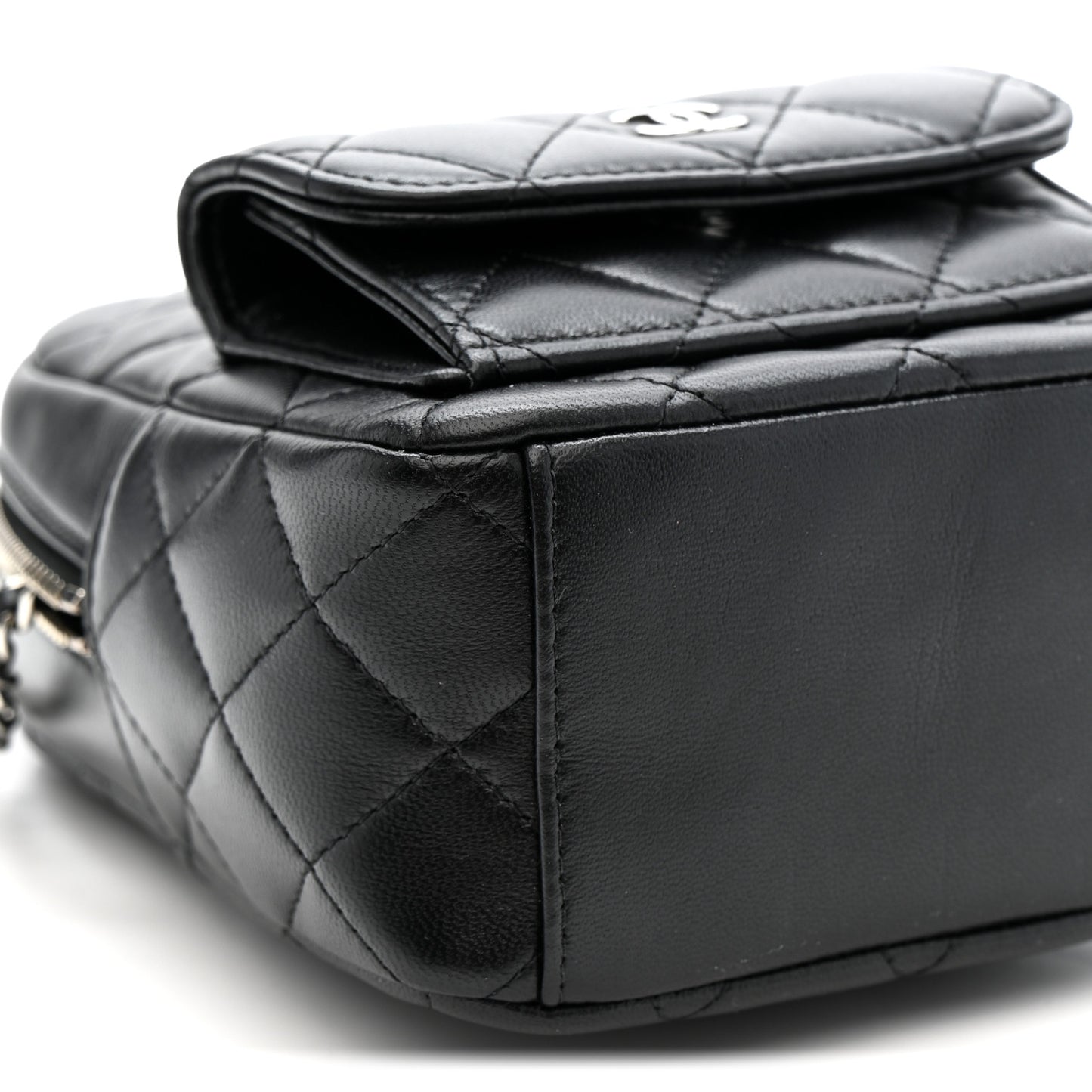 Lambskin Quilted CC Mini Classic Backpack Black