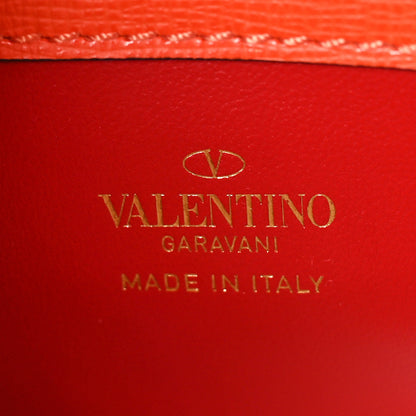 Valentino Garavani Grainy Calfskin Small Rockstud Alcove Top-Handle Flap Bag Orange 6 of 8