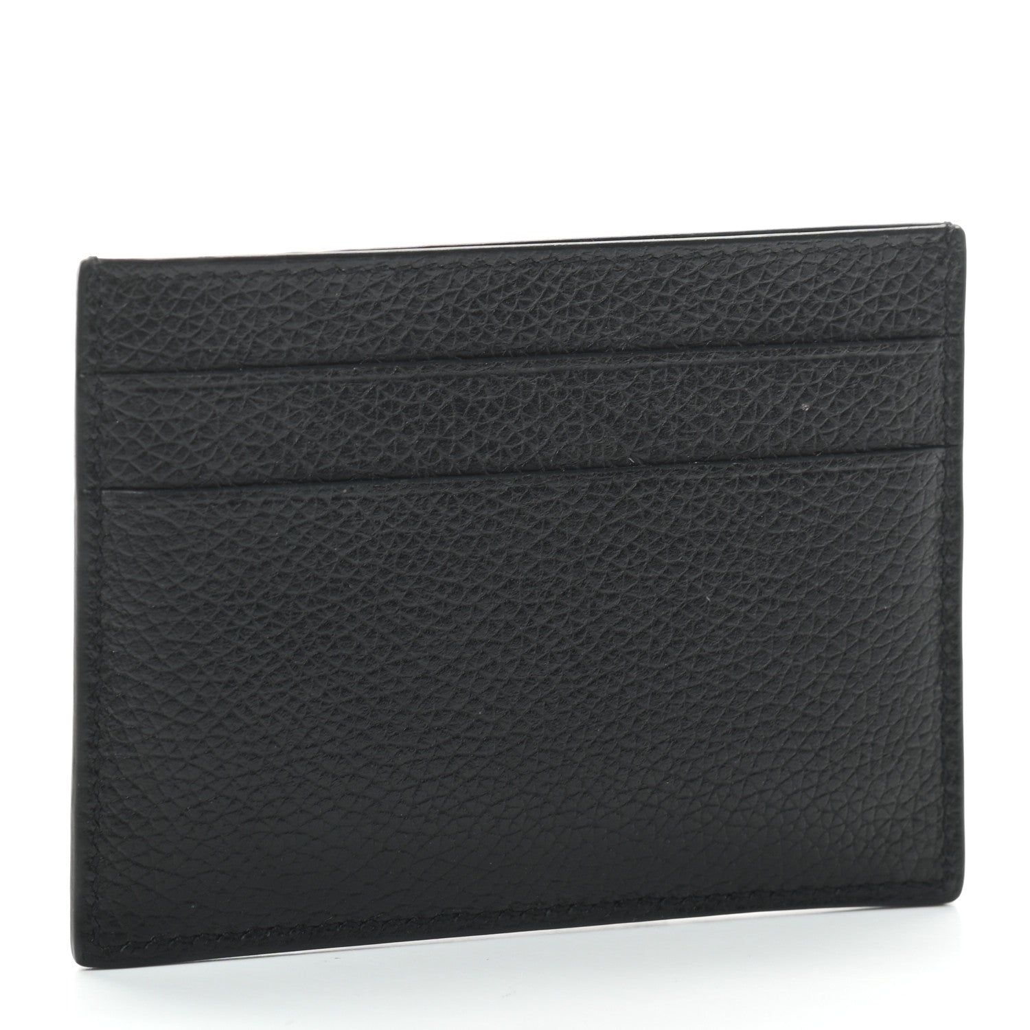 Balenciaga Grained Calfskin Logo Cash Card Holder Black White 3 of 6