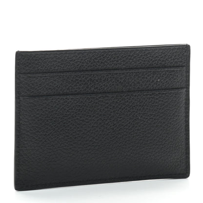 Balenciaga Grained Calfskin Logo Cash Card Holder Black White 3 of 6