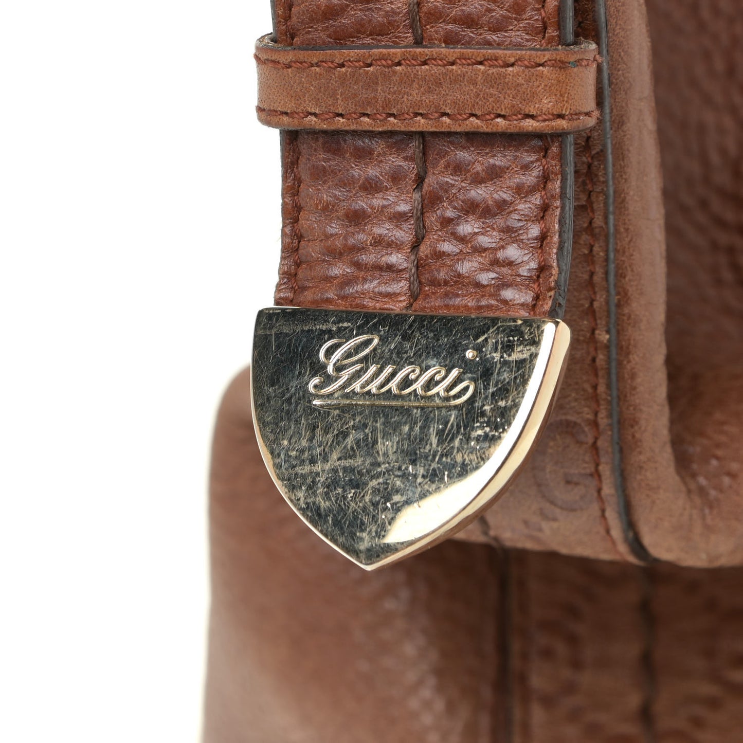Calfskin Guccissima Trim Large Signoria Hobo Brown