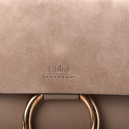 Chloe Suede Calfskin Small Faye Shoulder Bag Motty Grey 10 of 10