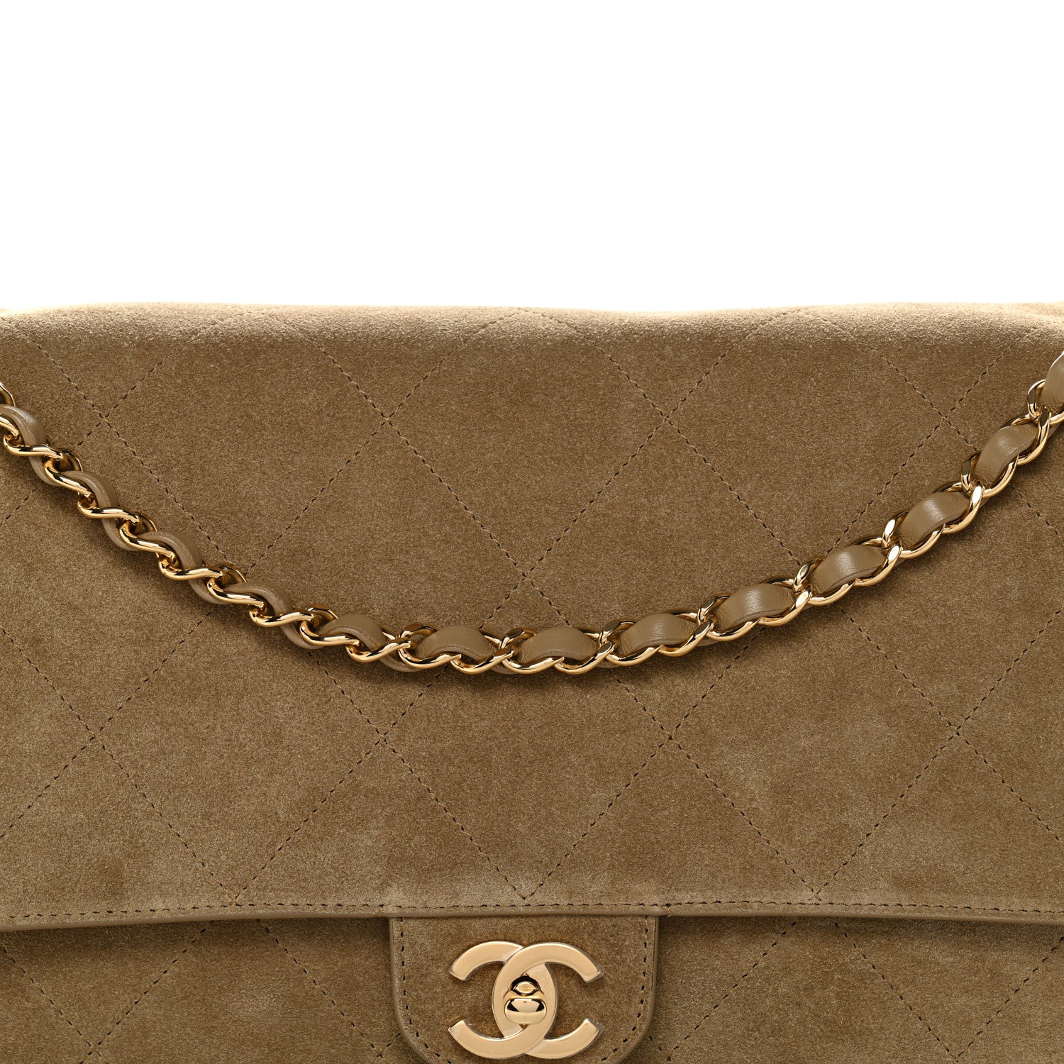 Chanel Suede Calfskin Souplissimo Maxi Flap Dark Beige 7 of 9