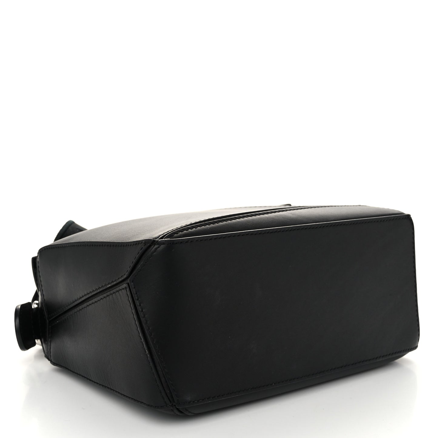 Satin Calfskin Small Puzzle Bag Black