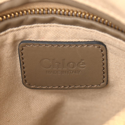Chloe Calfskin Medium Marcie Metal Bar Trim Satchel Beige 6 of 10