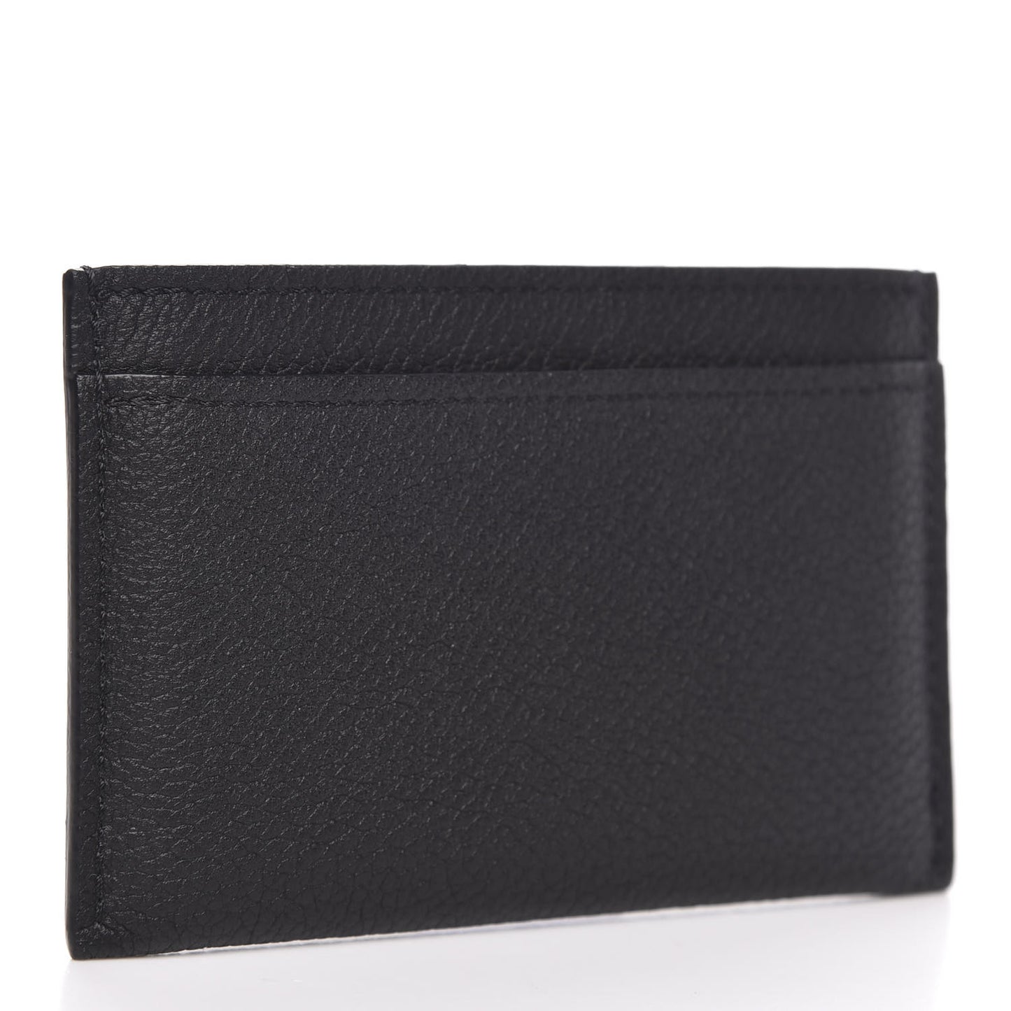 Calfskin Lockme Card Holder Black