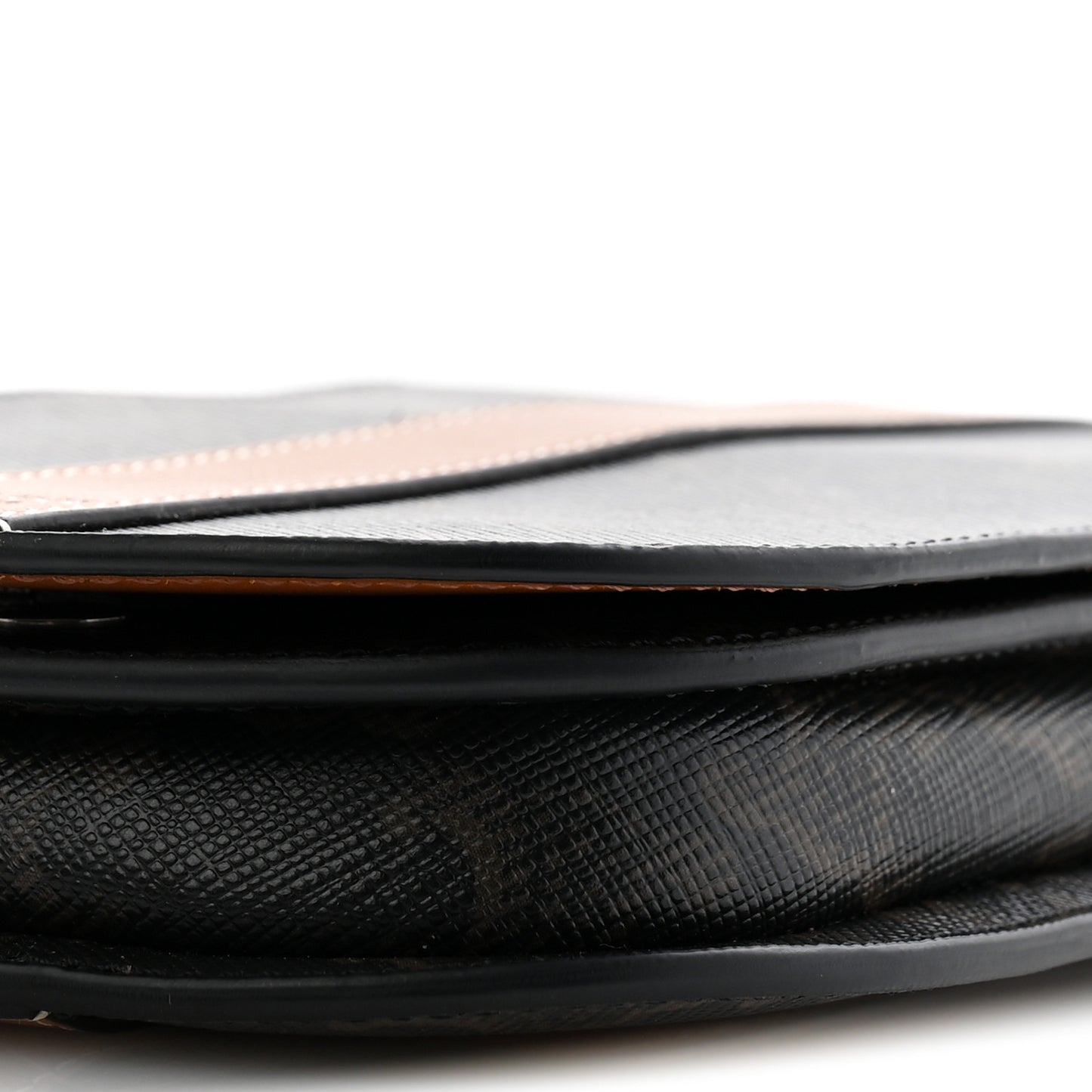 Triomphe Canvas Lambskin Phone Pouch With Flap Tan