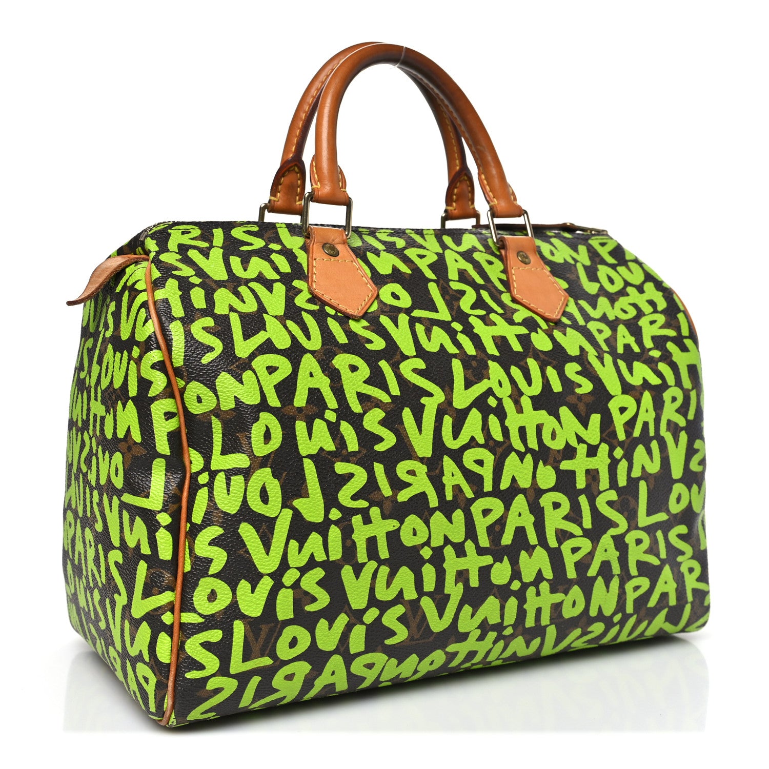 Louis Vuitton Monogram Graffiti Speedy 30 Green 3 of 12